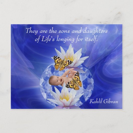 Kahlil Gibran over kinderen Briefkaart (Voorkant)