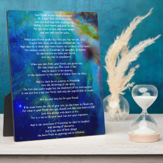 Kahlil Gibran over vriendschap Fotoplaat
