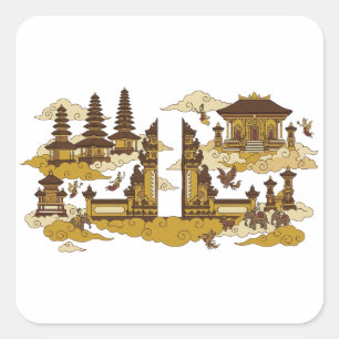 Kahyangan/Hemel Vierkante Sticker