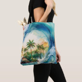 Kai Aloha Motu Aquarelle Wave Beach sac (De près)