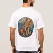 Kai Ken Dog Glas in lood artwork T-shirt (Achterkant)