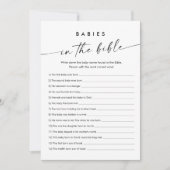 KAIA Babies Dans La Bible Baby shower Carte De Jeu (Devant)