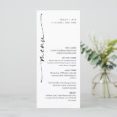 KAIA Minimalistische bruiloft Menu (Staand voorkant)