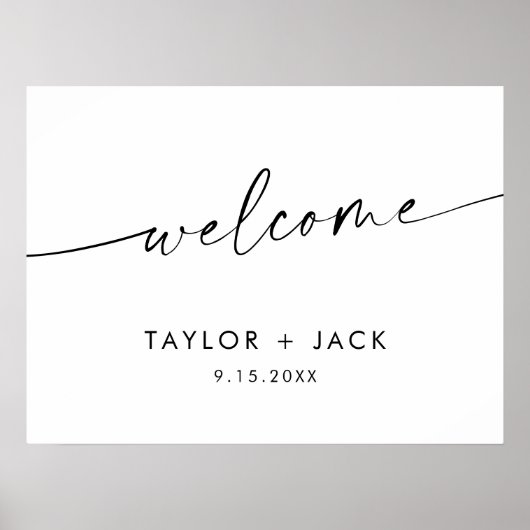 KAIA minimalistische bruiloft welkom Poster (Voorkant)