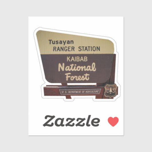 Kaibab National Forest Sign Sticker (Vel)