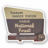 Kaibab National Forest Sign Sticker (Voorkant)