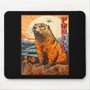 Kaiju Groundhog Monster Retro Anime Manga Vintage Muismat
