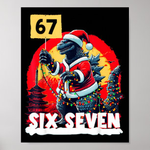 Kaiju Kerstmis 67 Santazilla Japans Monster Din Poster