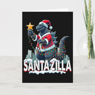 Kaiju Kerstmis Santazilla Japans Monster Dinosauri Kaart