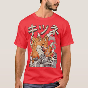 Kaiju Kitsune Nine Tailed voor Japanse Monster T-shirt