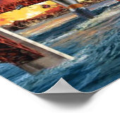 Kaiju Monster Draak Dinosaurus Battle Poster (Hoek)