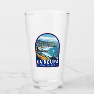 Kaikoura Nieuw-Zeeland Travel Art Vintage Glas