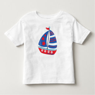 Kailboer, zeilschip, zeilen, zeilen, zeilen, schep kinder shirts