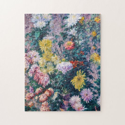 Kaillebotte - Witte en Gele Chrysanthema Legpuzzel (Verticaal)