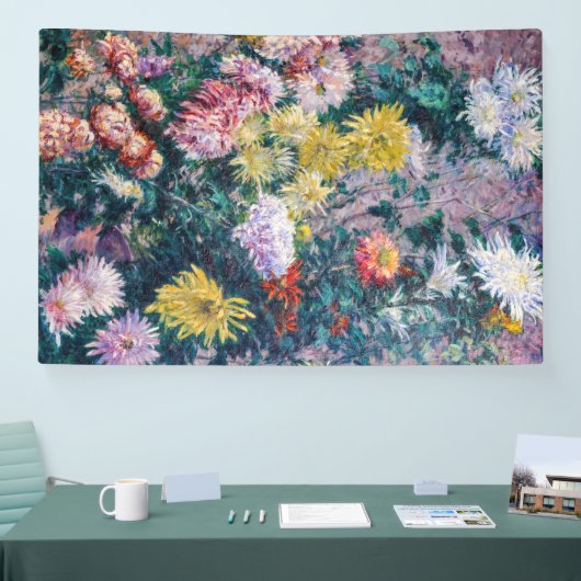 Kaillebotte - Witte en Gele Chrysanthema Spandoek (Beurs)
