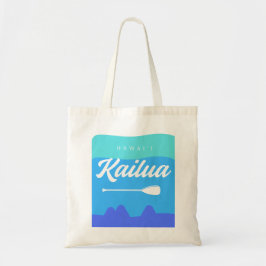 Kailua Hawaii Surfboard Design met Mokes Island Tote Bag