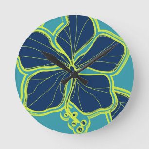 Kailua Hibiscus Hawaïaanse wandklokken Ronde Klok