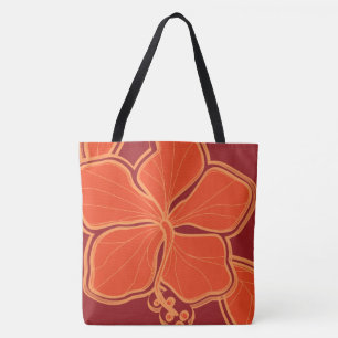 Kailua Hibiscus Hawaiian Reversible Beach Bag Draagtas