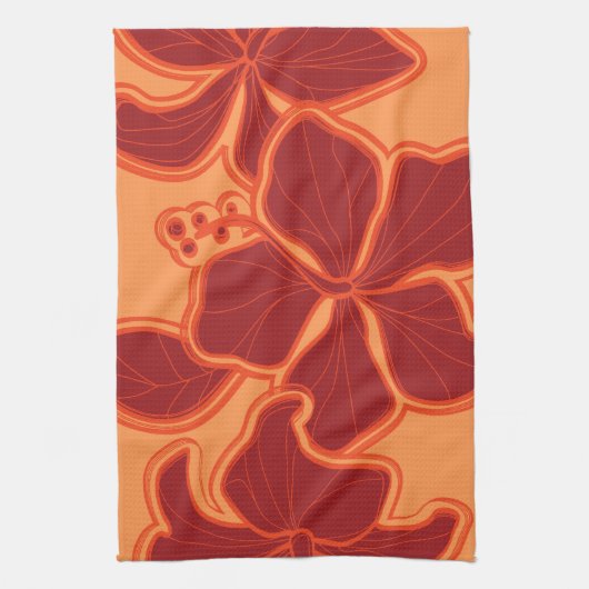 Kailua Hibiscus Hawaiian serviette de cuisine (Vertical)
