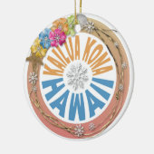 Kailua Kona Hawaii fête hibiscus ornement (Gauche)