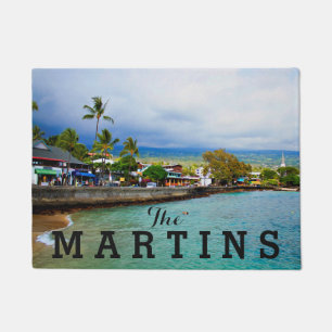 Kailua Kona Pier Hawaii Oil Paint Digital Art Deurmat