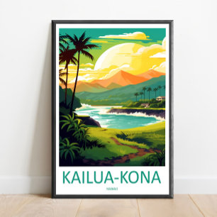 Kailua-Kona Reisprint Muurkunst Kailua-Kona Muur Poster