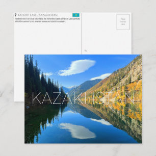 Kaindy-meer, Kazachstan Reisansichtkaart Briefkaart