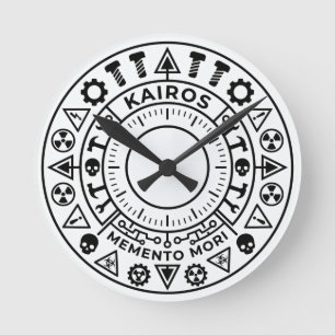 KAIROS Memento Mori industriële embleemhorloge Ronde Klok