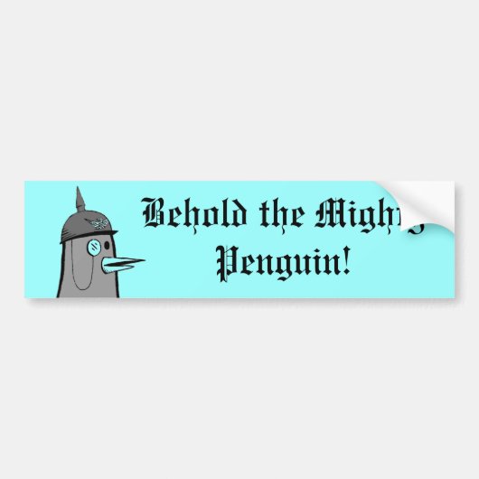 Kaiser Penguin Bumpersticker (Voorkant)