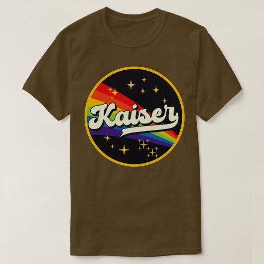 Kaiser regenboog in ruimte stijl t-shirt (Design voorkant)