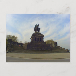 Kaiser Wilhelm, Deutsches Eck, Koblenz, Duitsland Briefkaart