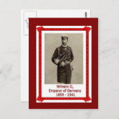 Kaiser Wilhelm II 1859-1941 Briefkaart (Voorkant / Achterkant)