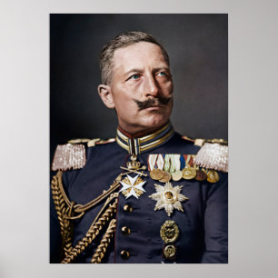 Kaiser Wilhelm II 1908 gekleurd Poster