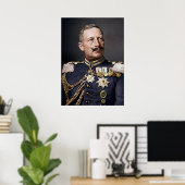 Kaiser Wilhelm II 1908 gekleurd Poster (Thuiskantoor)