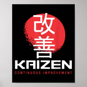 Kaizen Continu Verbetering Kai Zen Japanse Mot Poster