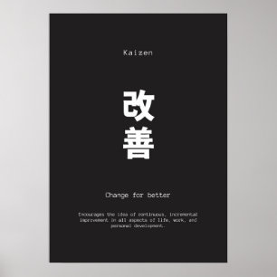 Kaizen Japans inspirerend quote Poster