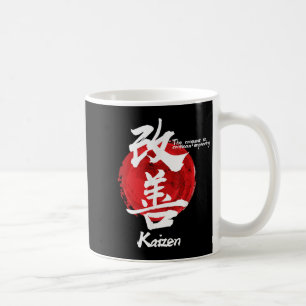 Kaizen Japanse Concept Quote Kalligraph verbeteren Koffiemok
