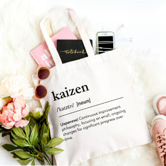 Kaizen Japanse Woord Persoonlijke Groei Definitie Tote Bag