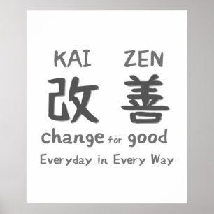 Kaizen - voor altijd wisselen - voor elke dag poster