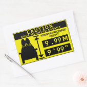 Kajak Hoogte Waarschuwing Sticker (Envelop)