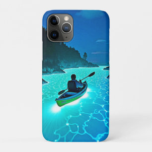 Kajak in gloeiend waterontwerp iPhone 11 pro hoesje
