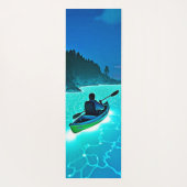 Kajak in gloeiend waterontwerp yogamat (Achterkant)