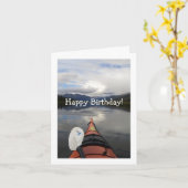 Kajak Journey; Gelukkige Verjaardag Kaart (Gele Bloem)