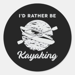 Kajak Kajakken Kano Kano Paddle Grappig geschenk Ronde Sticker