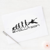Kajak Kajakken Water Sport Evolution Art Ovale Sticker (Envelop)