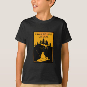 Kajak Lake en de rivier Gevist T-shirt
