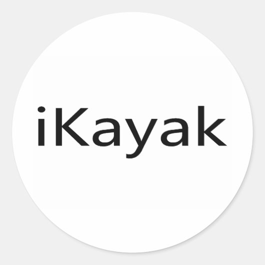 Kajak Ronde Sticker (Voorkant)