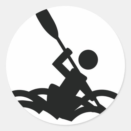 kajakicoon ronde sticker (Voorkant)