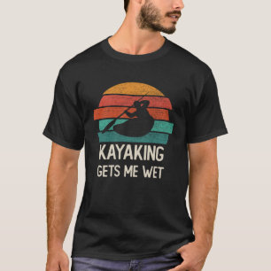Kajakken Gets Me Nat roze kajak Retro Kay T-shirt