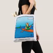 Kajakken Humor Canvas tas Gift "Spectickles" (Dichtbij)